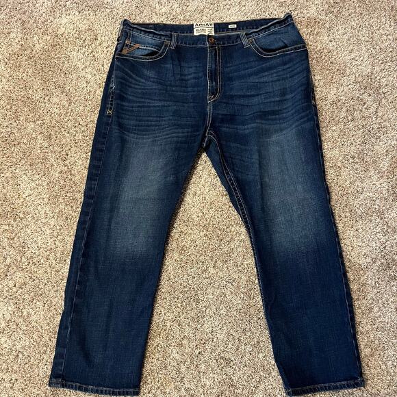 Ariat Jeans Relaxed Straight Leg M4 Blue Malone Denali Mens 44 x 30 - Picture 1 of 6